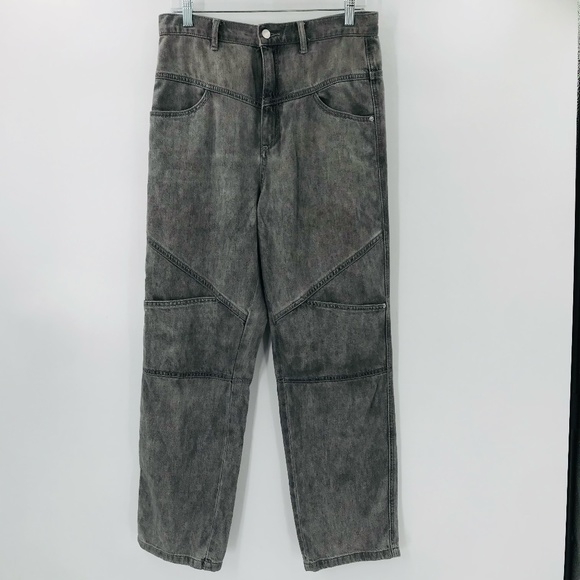 BDG Denim - BDG High Rise Baggy Straight Leg Jeans Gray Size 28